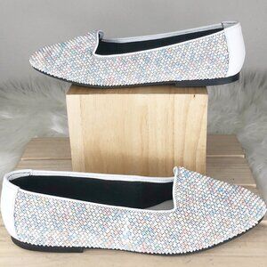 L. J. Simone New York Vintage Pastel Rainbow Beaded Loafers Size 11